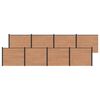 vidaXL Hekpaneel 8 pcs WPC en Aluminium Bruin