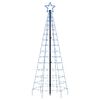 vidaXL LED-kerstboom met spikes 220 LEDs 180 cm blauw