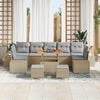 vidaXL Tuin Sofa Set met kussen met opslag 10 pcs Beige en Licht Grijs