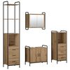 vidaXL Badkamerkastenset 4 st Artisanaal eiken 40 x 36 x 200,5 cm
