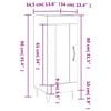 vidaXL Dressoir 34,5x34x90 cm bewerkt hout grijs sonoma eikenkleurig