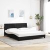 vidaXL Bedframe zonder matras "Hanko" stof zwart 180x200 cm