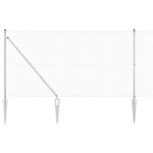 vidaXL gelast draadhek met grondpennen 50 x 1 m Gegalvaniseerd staal