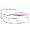 vidaXL Boxspring met matras en LED fluweel donkerblauw 140x210 cm