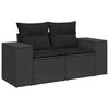 vidaXL 13-delige Loungeset met kussens poly rattan zwart