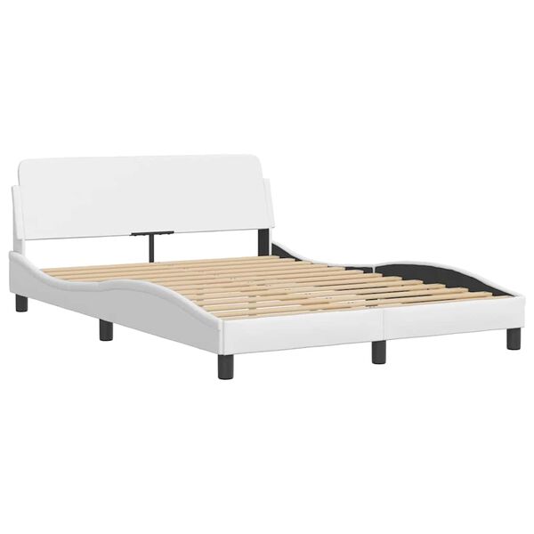 vidaXL Bedframe "Dover" kunstleer wit 140x200 cm