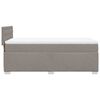 vidaXL Boxspring met matras stof taupe 80x200 cm
