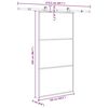 vidaXL Schuifdeur met beslagset 102x205 cm aluminium en ESG-glas