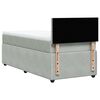 vidaXL Boxspring met matras fluweel lichtgrijs 90x190 cm