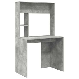 vidaXL Bureau Beton Grijs 91 x 50 x 149 cm Bewerkt hout