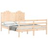 vidaXL Bedframe met hoofdbord massief hout
