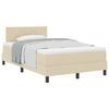vidaXL Boxspringbed met hoofdeinde Cr&egrave;me 120 x 200 cm Stof