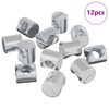 vidaXL Barrelmoeren 12 pcs Zilver M6 x 12 mm Metaal