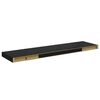 vidaXL Wandschappen zwevend 2 st 90x23,5x3,8 cm MDF zwart