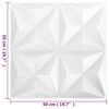 vidaXL 12 st Wandpanelen 3D origami 3 m&sup2; 50x50 cm wit