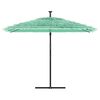 vidaXL Parasol met stalen paal 290x290x238 cm groen