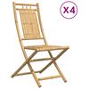 vidaXL Opklapbare stoelen, 4 stuks, 46x66x99 cm, bamboe