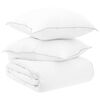 vidaXL Dekbedset met kussen Wit 200 x 200 cm Polyester, Bamboe