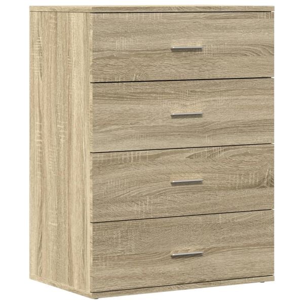 vidaXL Dressoir 60x39x80 cm bewerkt hout sonoma eikenkleurig