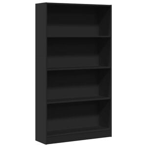 vidaXL Boekenkast 80x24x143 cm bewerkt hout zwart