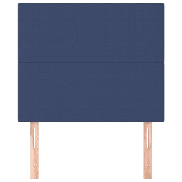 vidaXL Hoofdbord blauw 100x5x118/128 cm stof