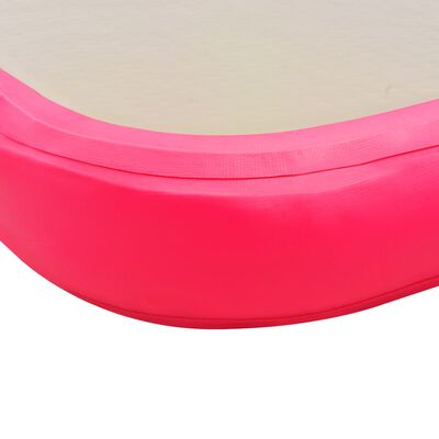 vidaXL Gymnastiekmat met pomp opblaasbaar 300x100x10 cm PVC roze