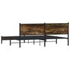 vidaXL Bedframe zonder matras metaal gerookt eikenkleurig 200x200 cm