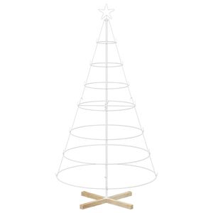 vidaXL Kerst Cone Boom KUOPIO 180 cm Staal Wit