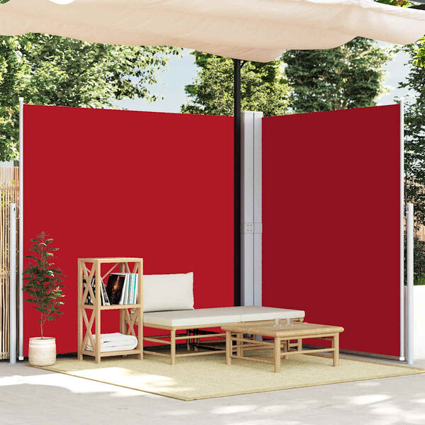 vidaXL Windscherm uittrekbaar 220x600 cm rood