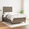 vidaXL Boxspring met matras stof taupe 120x190 cm