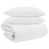 vidaXL Dekbed Set met kussen 3 pcs Wit Donsveertjes