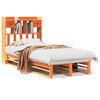 vidaXL Bed met boekenkast zonder matras grenenhout wasbruin 100x200 cm
