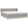 vidaXL Boxspring met matras stof lichtgrijs 180x200 cm