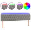 vidaXL Hoofdbord LED 180x7x78/88 cm fluweel lichtgrijs