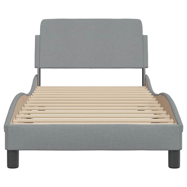 vidaXL Bedframe "Dover" 90x190 cm stof lichtgrijs