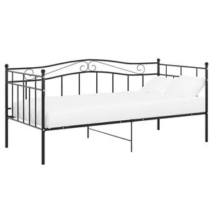 vidaXL Slaapbank metaal zwart 90x200 cm