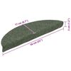 vidaXL Trapmatten Zelfklevend 20 stuks 56x17x3 cm Groen Halfrond