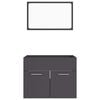 vidaXL 2-delige Badkamermeubelset bewerkt hout grijs