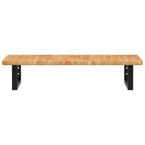 vidaXL Badkamer wandschap staal en massief eikenhout