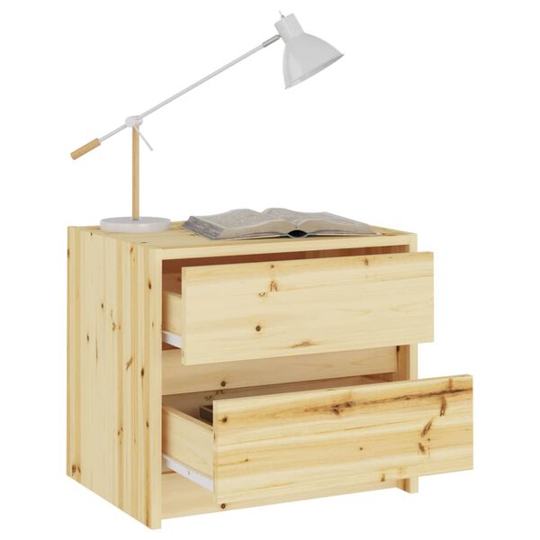 vidaXL Nachtkastje 40x30,5x35,5 cm massief vurenhout