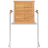 vidaXL Tuinstoelen 2 st met kussens massief teakhout en staal