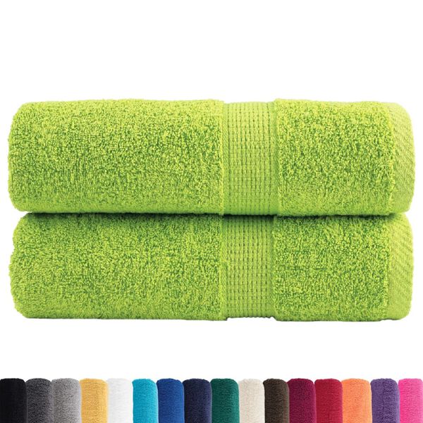 vidaXL Premium washandjes SOLUND 2 st appelgroen 30x30 cm 600 g/m2