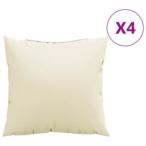 vidaXL Bankkussens 4 st 40x40 cm stof cr&egrave;mekleurig