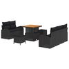 vidaXL Tuinbankenset 8 st Zwart poly rattan