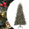vidaXL Kunstkerstboom met 300 LED Groen 240 cm PVC en Plastic en Staal