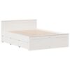 vidaXL Bed met boekenkast zonder matras grenenhout wit 140x200 cm