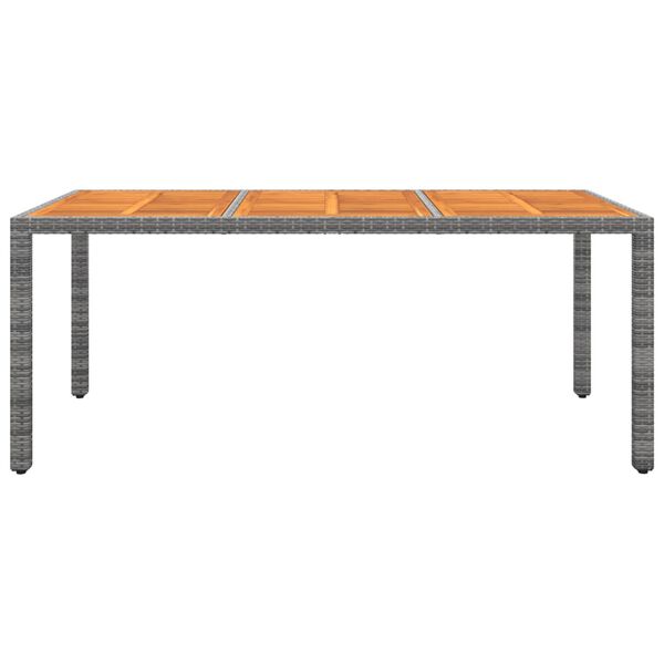 vidaXL 9-delige Tuinset poly rattan grijs