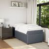 vidaXL Boxspring met matras fluweel donkergrijs 90x200 cm