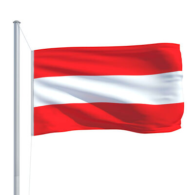 vidaXL Vlag met vlaggenmast Oostenrijk 6,2 m aluminium