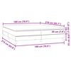 vidaXL Boxspring met matras fluweel roze 180x210 cm